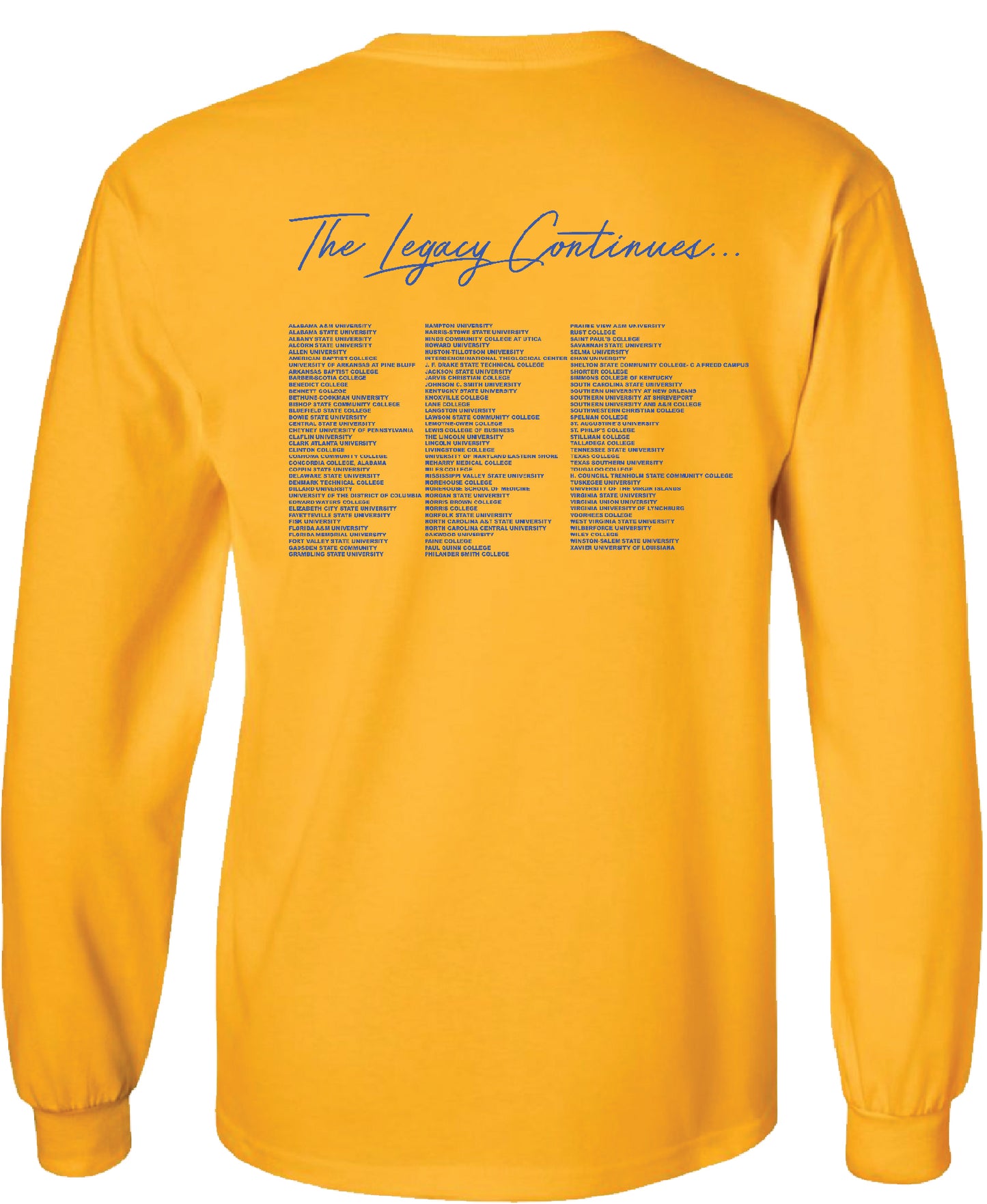 HBCU Strong Long Sleeve Tee (The Legacy Divine 9 Edition)