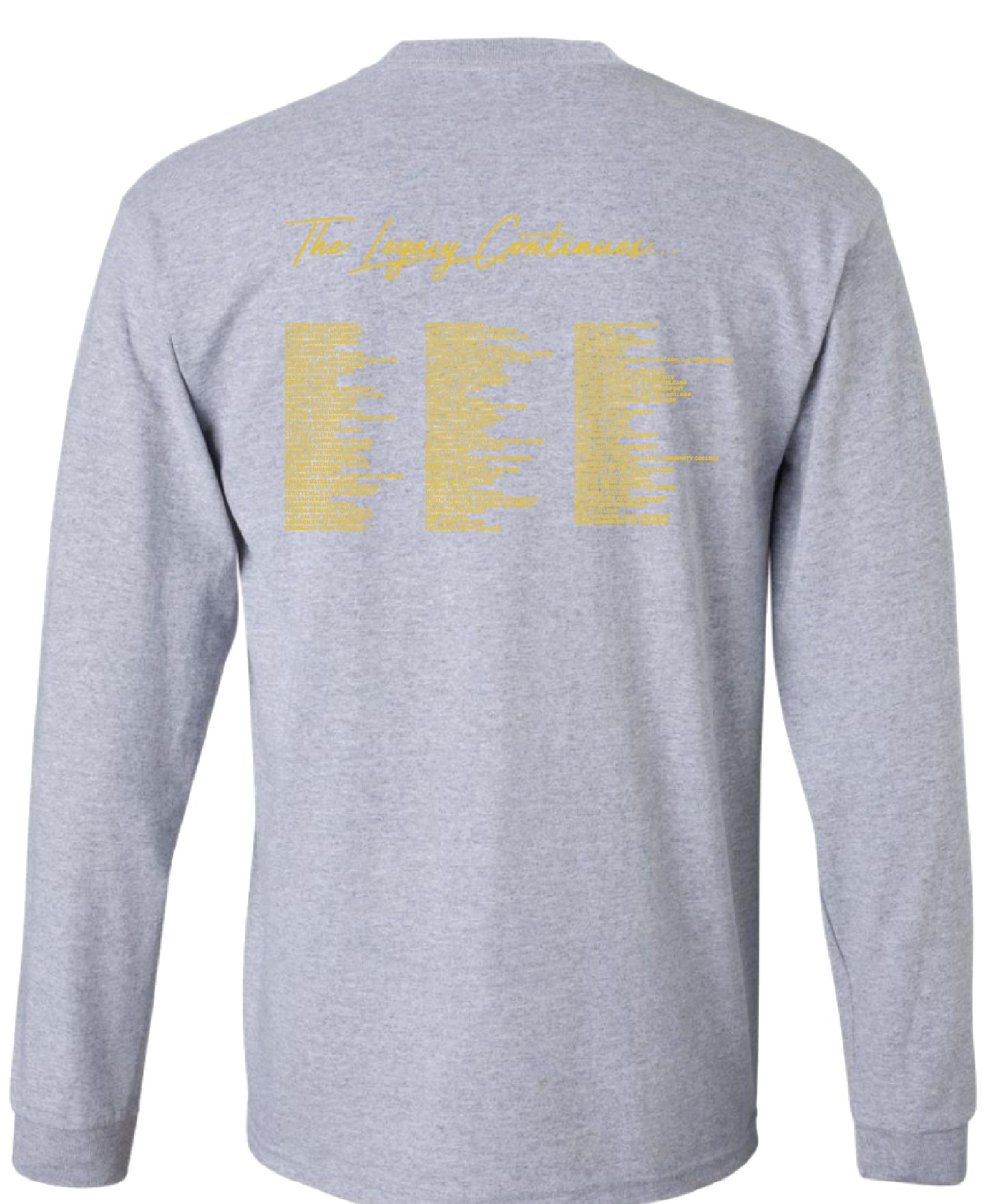 HBCU Strong Long Sleeve Tee (The Legacy Gold Edition)