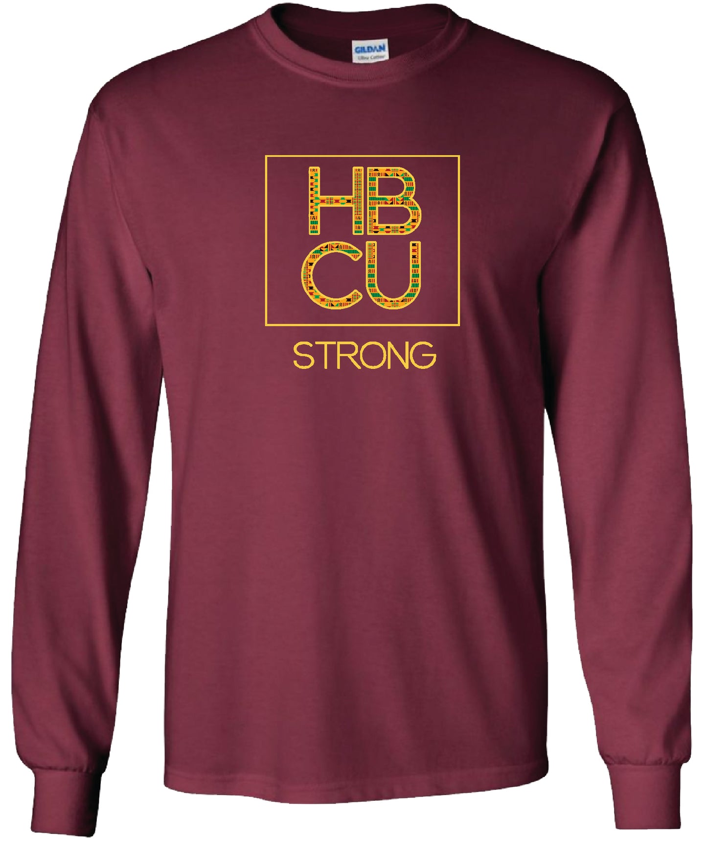 HBCU Strong Long Sleeve Tee (The Legacy Kente Cloth Print Edition)