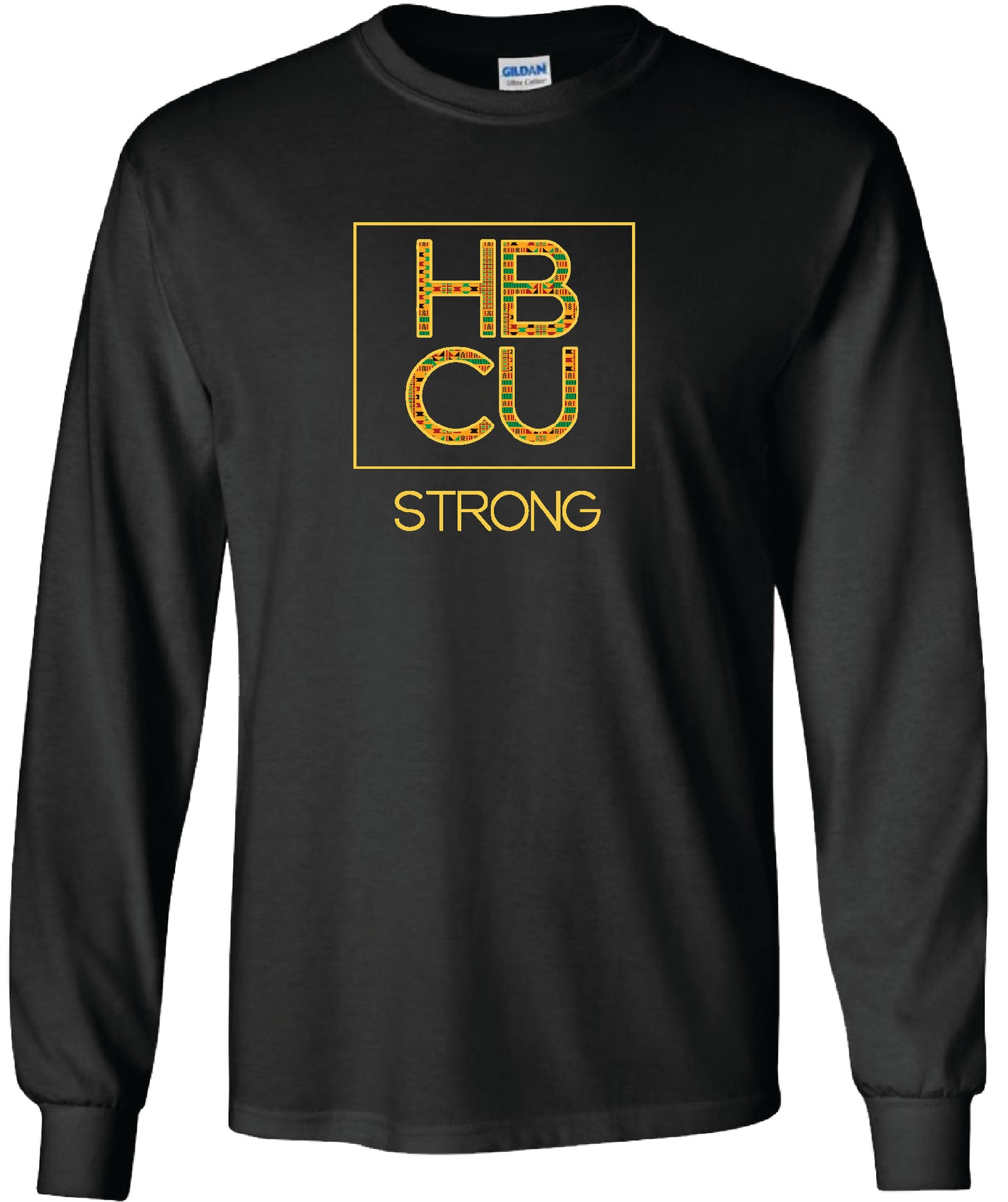 HBCU Strong Long Sleeve Tee (The Legacy Kente Cloth Print Edition)