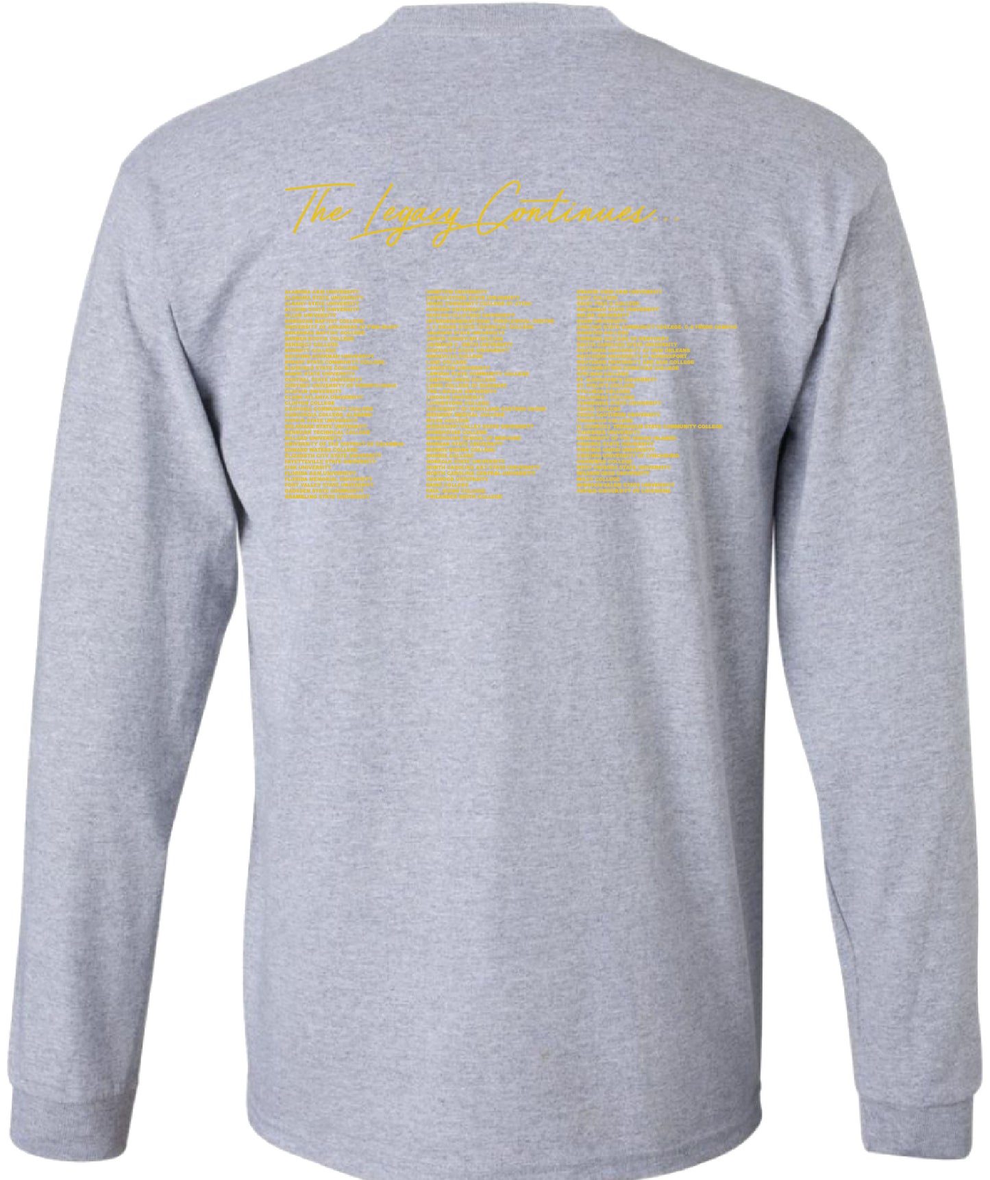 HBCU Strong Long Sleeve Tee (The Legacy Kente Cloth Print Edition)