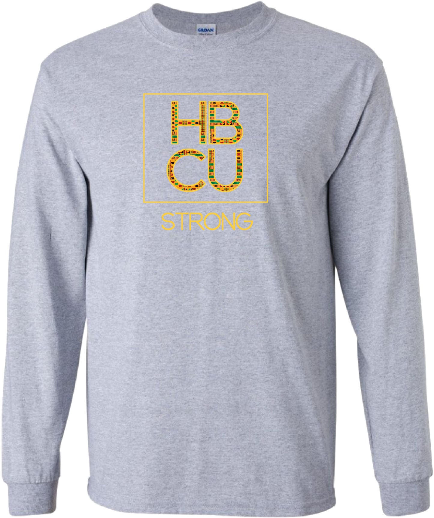 HBCU Strong Long Sleeve Tee (The Legacy Kente Cloth Print Edition)