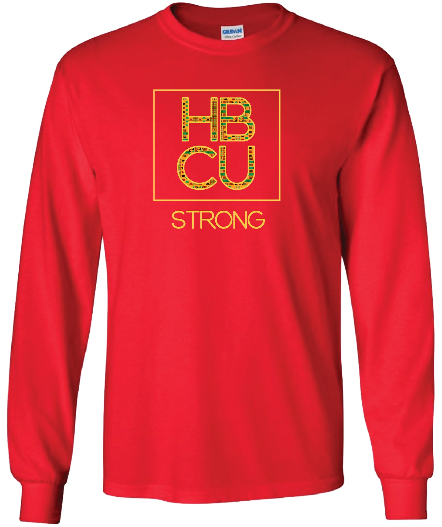 HBCU Strong Long Sleeve Tee (The Legacy Kente Cloth Print Edition)